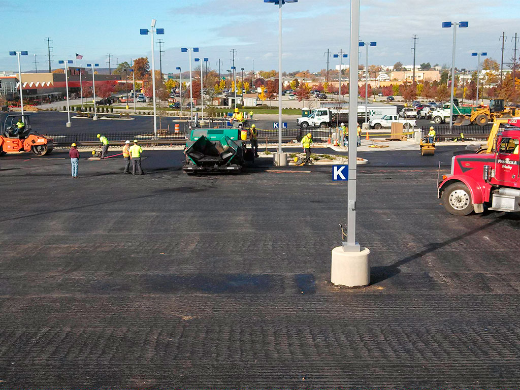 Commerical parking lot paving