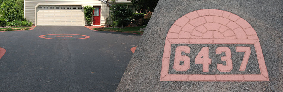 Stamped Asphalt personalized pavement designs