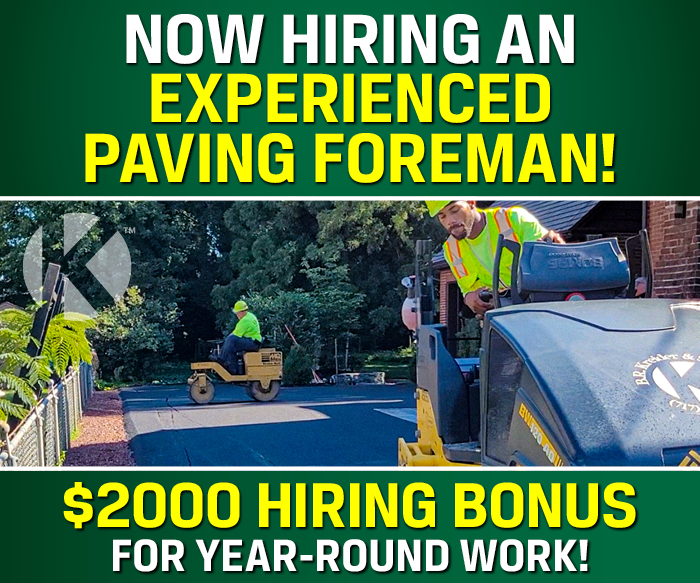 B.R. Kreider Now Hiring An Experienced Paving Foreman!