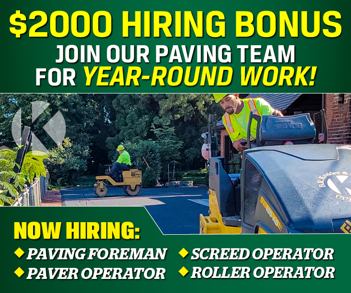 B.R. Kreider Now Hiring for Paving Team